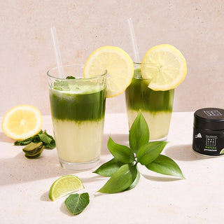 Aloe vera and matcha lemonade